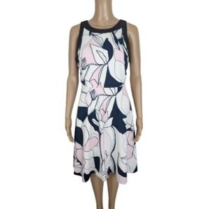 Ivanka Trump Floral Print Fit & Flare Dress